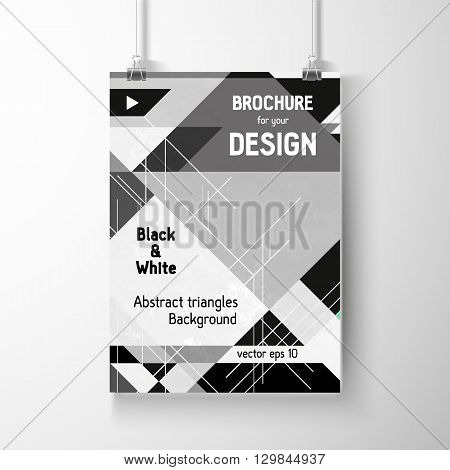 Business brochure geometric background. Layer template , 3D vector