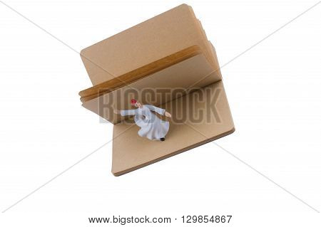 Sufi Dervish on a notebook on white background