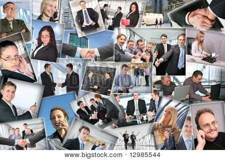 Viele Geschäft Bilder, collage