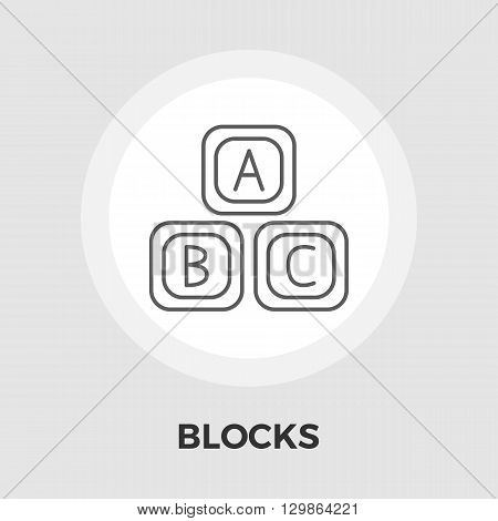 Blocks icon vector. Flat icon isolated on the white background. Editable EPS file. Vector illustration.