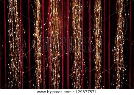 Abstract Of Hanging Fairy Lights