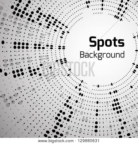 Vector background with halftone pattern and place for text. Element for brochures cards web elements and your design
