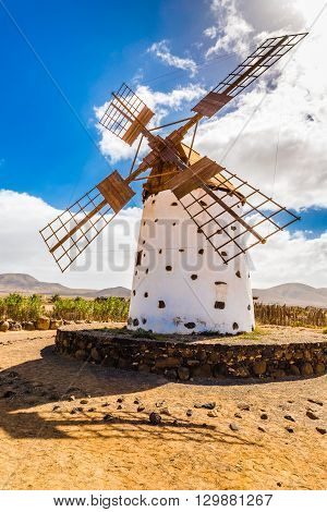 Traditional Windmill - El Cotillo Fuerteventura Canary Islands Spain