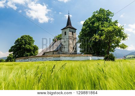 Gothic Church In Ludrova Village Near Ruzomberok In Slovakia