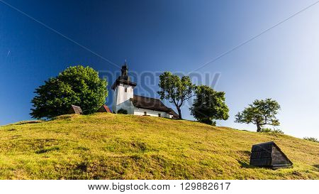 Slovak Church In The Village Martincek Near Ruzomberok, Slovakia