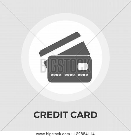 Credit Card Icon Vector. Flat icon isolated on the white background. Editable EPS file. Vector illustration.