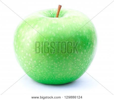Green apple isolated on the white background with clipping path