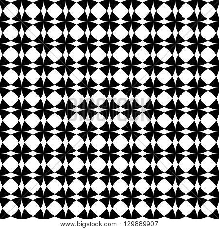Seamless Pattern With Overlapping Circles - Repeatable Abstract Monochrome Circle Pattern, Backgroun