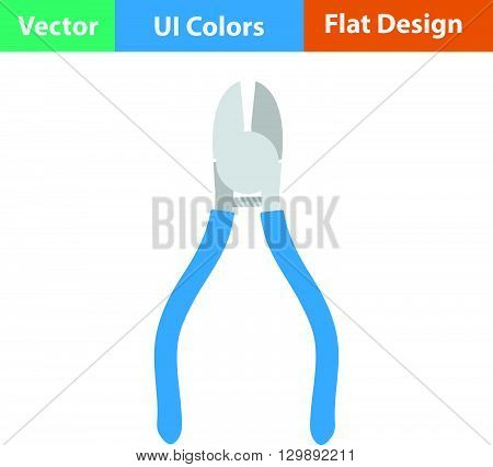 Flat Design Icon Of Side Cutters