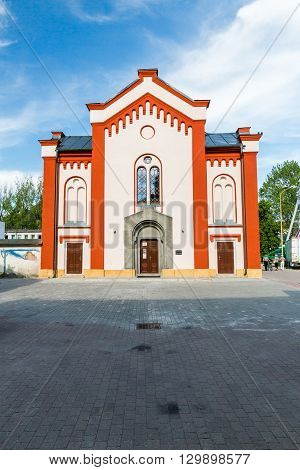 Extorior Of A Synagogue In Ruzomberok Slovakia In Summer