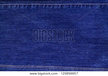 Jeans texture with seams background fabric clothing