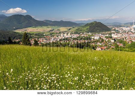 Overlook Of The City Of Ruzomberok In Slovakia