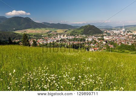 Overlook Of The City Of Ruzomberok In Slovakia