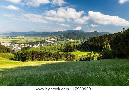 Overlook Of The City Of Ruzomberok In Slovakia