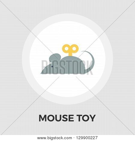 Mouse toy icon vector. Flat icon isolated on the white background. Editable EPS file. Vector illustration.