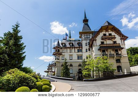 View To The Luxury Grand Hotel Dolder