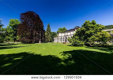 View Of The Kurpark And The Casino Of Baden, Switzerland