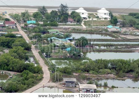 Scenic view of Khao Dang Viewpoint, Sam Roi Yod National park, Phra Chaup Khi Ri Khun Province in Middle of Thailand.