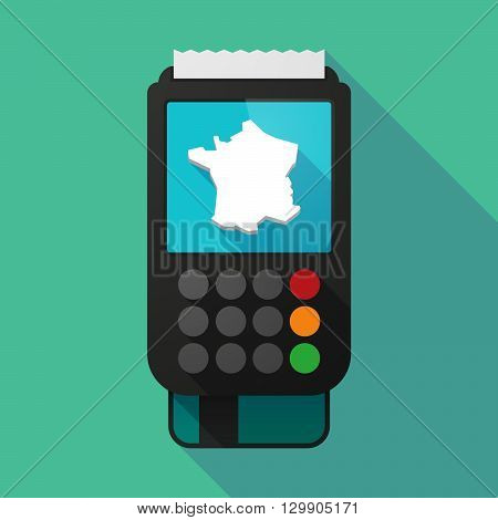 Long Shadow Dataphone With  The Map Of France