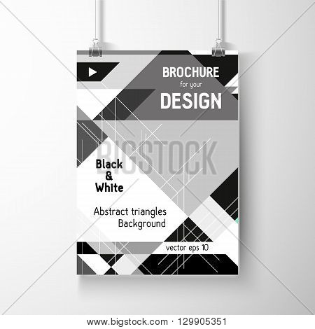 Business brochure geometric background. Layer template , 3D vector