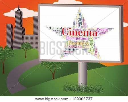 Cinema Star Indicates Hollywood Movies And Cinemas