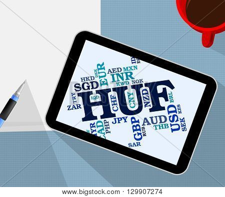 Huf Currency Indicates Forex Trading And Banknotes