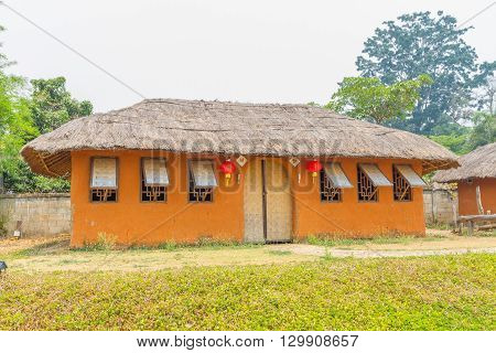MAE HONG SORN, THAILAND - - April 16 : Santichon village Chinese style village among the nature on April 10, 2016 in Mae Hong Sorn province. It is the community of Chinese people migrated from China.