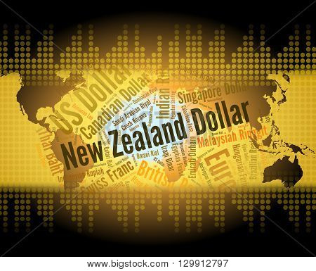 New Zealand Dollar Indicates Foreign Exchange And Currencies