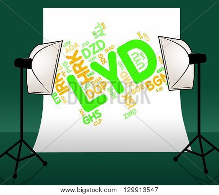 Lyd Currency Represents Worldwide Trading And Currencies