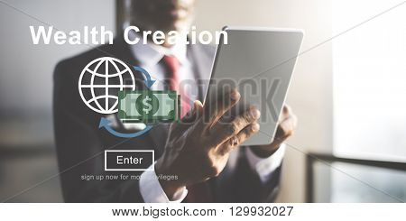 Wealth Creation Affluence Investment Concept
