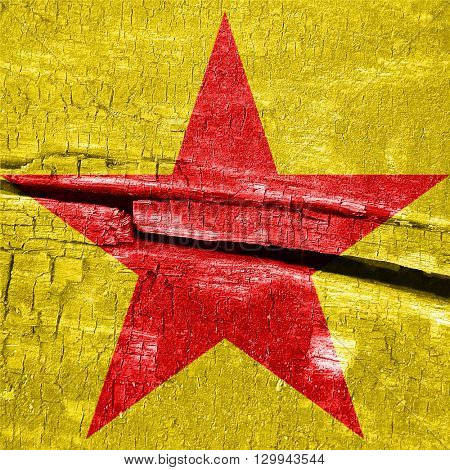 Communist sign with red and yellow colors