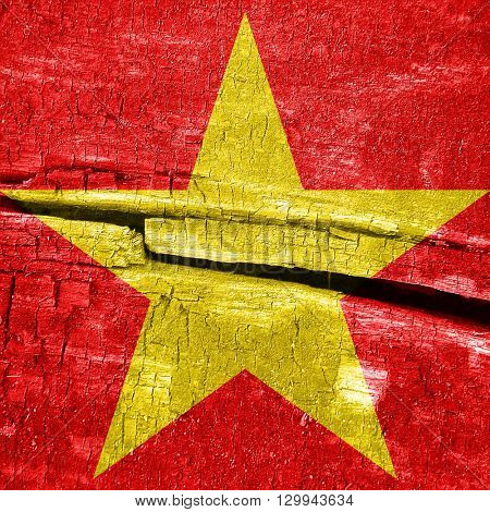 Communist sign with red and yellow colors