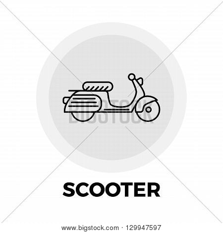 Scooter Icon Vector. Flat icon isolated on the white background. Editable EPS file. Vector illustration.