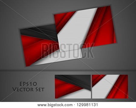 vector corporate bright business cards set. Elments for design. Eps10