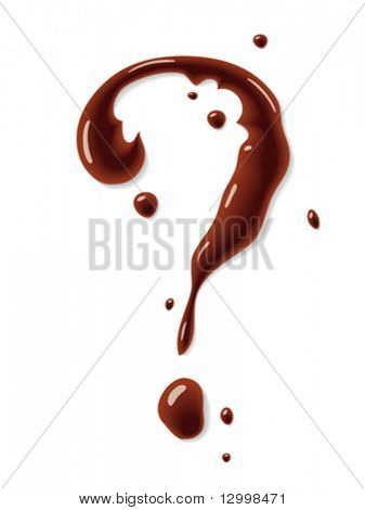 Chocolade vraagteken