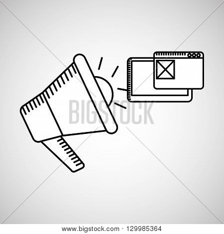 message with megafono design, vector illustration eps10 graphic