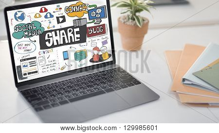 Share Sharing Communication Feedback Connect Concept