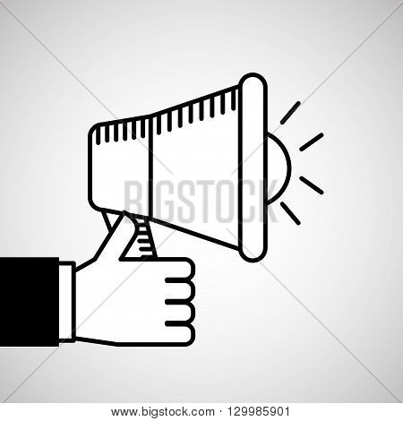 message with megafono design, vector illustration eps10 graphic