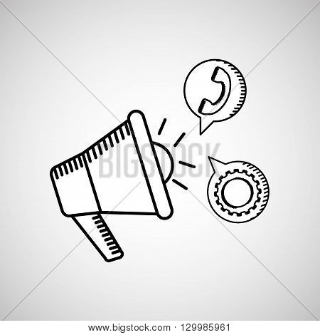 message with megafono design, vector illustration eps10 graphic