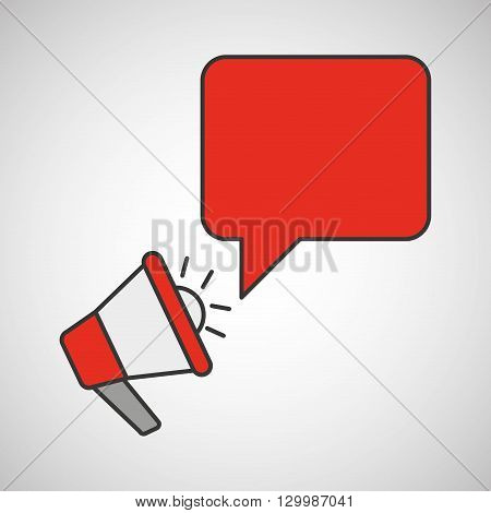 message with megafono design, vector illustration eps10 graphic
