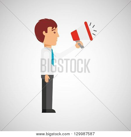 message with megafono design, vector illustration eps10 graphic