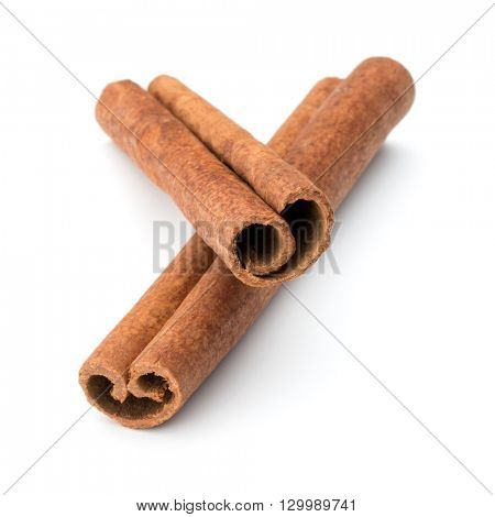 cinnamon stick spice isolated on white background closeup