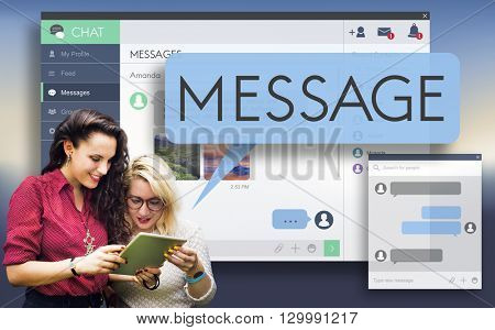 Online Message Email Digital Chatting Concept