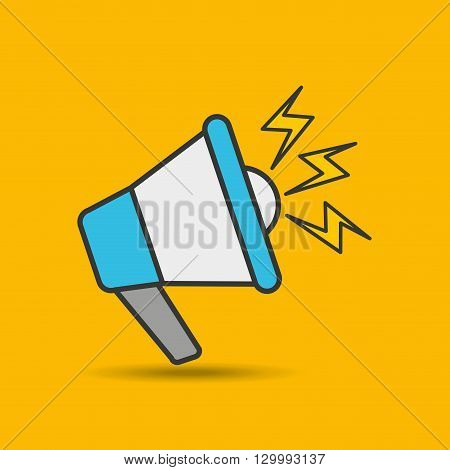 message with megafono design, vector illustration eps10 graphic