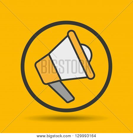 message with megafono design, vector illustration eps10 graphic