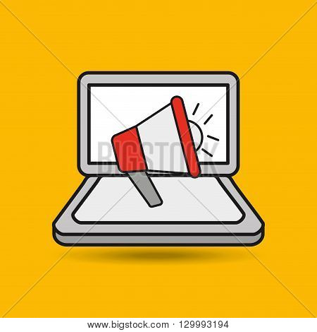 message with megafono design, vector illustration eps10 graphic