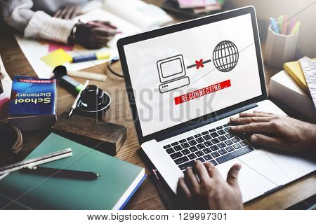 Reconnecting Access Disconnected Internet Concept