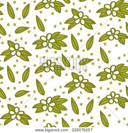 Floral Elements, Flower And Leaf Pattern, Vector