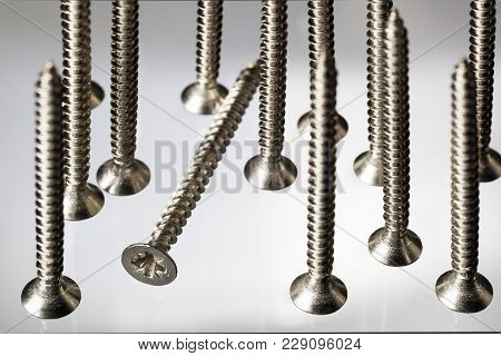 Construction Material Macro Of Stainless Steel Crosshead Screws
