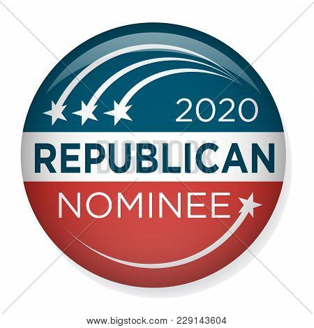 2020 Campaign Election Pin Button Or Badge W Patriotic Stars And Stripes Theme